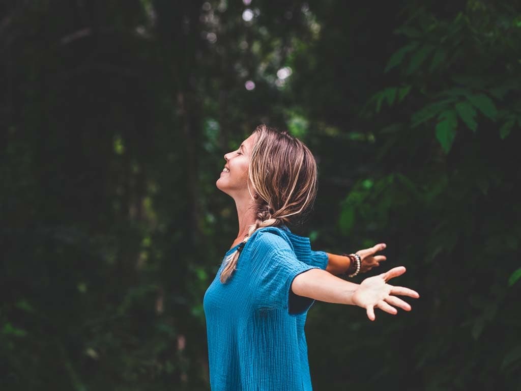 woman enjoying outdoors